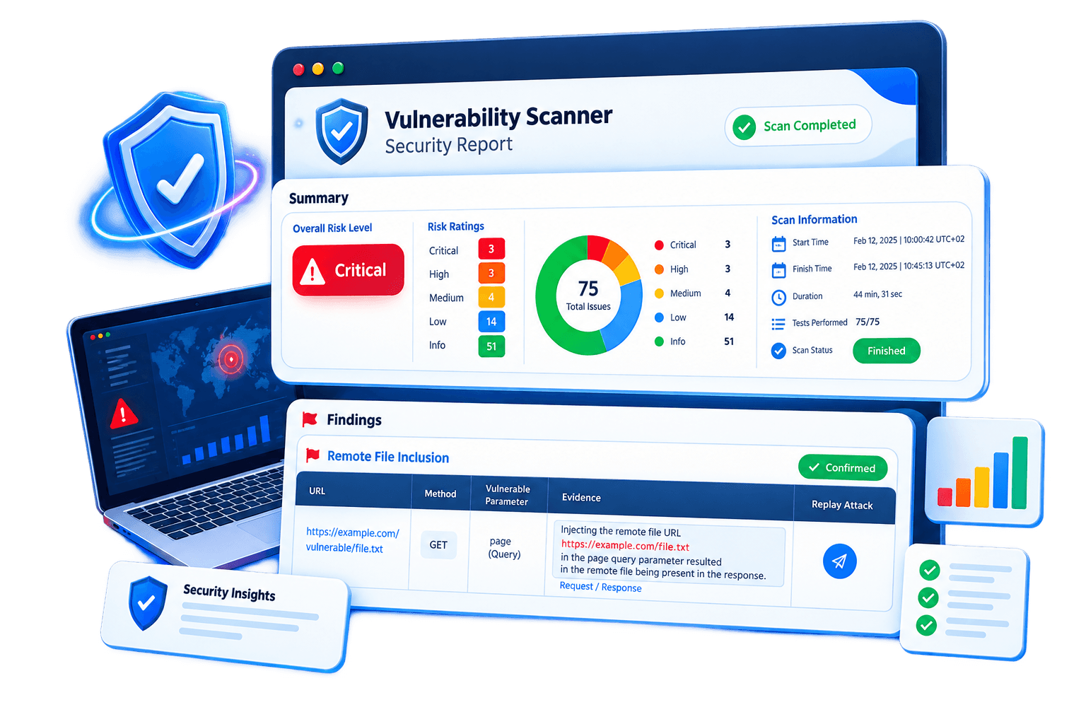 Vulnerability Scanner dashboard preview