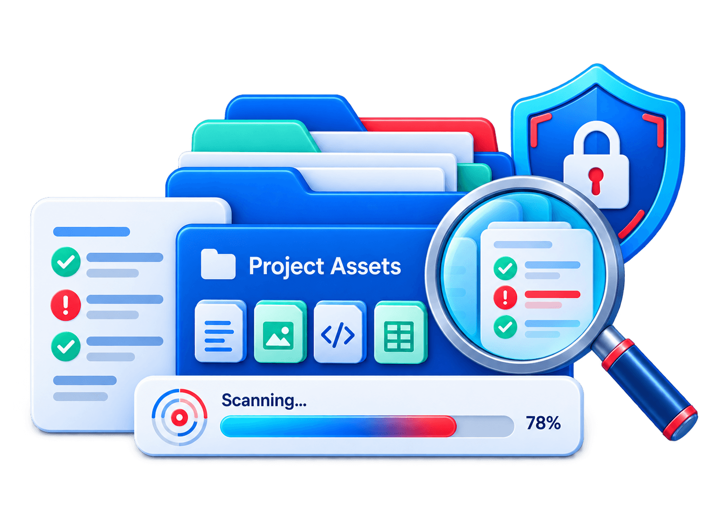 Project scanner dashboard and network recon visualization